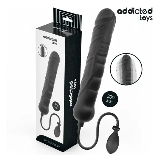 Dildo gonfiabile XL Addicted Toys modello 5 vista frontale silicone morbido regolabile per stimolazione punto P