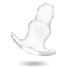 Addicted Toys Large anal dilator double ring tunnel 13 cm clear TPE - Overall view