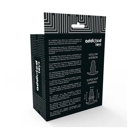 Dilatatore anale progressivo Addicted Toys doppio anello 5cm 7cm trasparente TPE