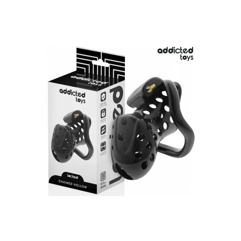 Cage de chasteté enchaînée Addicted Toys Locked 10,5 cm vue avant