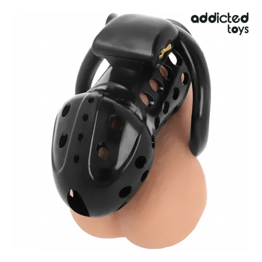 Addicted Toys Locked verschlossener Keuschheitskäfig 10,5 cm Vorderansicht