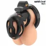 Jaula de castidad ADDICTED TOYS LOCKED con candado y anillos ajustables 40-52mm para control absoluto