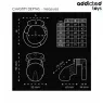 Cage de chasteté ADDICTED TOYS LOCKED noire 7,5 cm avec anneau pubien réglable et cadenas plastique