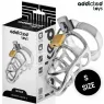 Gabbia di castità metallo argento Addicted Toys Locked taglia S con lucchetto e chiavi
