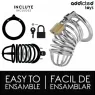 Cage de chasteté métal Addicted Toys Locked Iron Cell taille L vue d'ensemble
