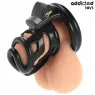 Gabbia di castità in metallo Addicted Toys Locked taglia M 8,5 cm con serratura e chiavi, anello pubico incluso