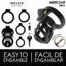 Cage de chasteté en métal Addicted Toys Locked taille M 8,5 cm avec serrure et clés, anneau pubien inclus