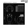 Keuschheitskäfig Addicted Toys Locked Obsidian Hold Größe M Gesamtansicht schwarz mit verstellbaren Ringen