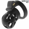 Cage de chasteté silencieuse 7,5 cm ADDICTED TOYS LOCKED – vue d’ensemble noire
