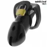 Keuschheitskäfig ADDICTED TOYS LOCKED Unbroken Den 9,8 cm mit Schloss und 3 Ringen aus medizinischem ABS