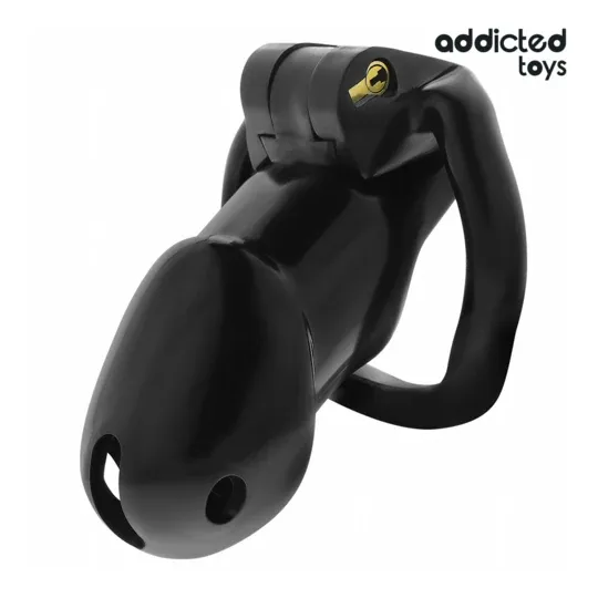 Cage di castità Midnight Cell L Addicted Toys Locked – 4 anelli, plastica ABS nera, vista principale