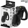 Chastity cage Midnight Cell L Addicted Toys Locked – 4 rings, black ABS plastic, front view
