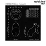 Keuschheitskäfig Midnight Cell L Addicted Toys Locked – 4 Ringe, schwarzes ABS-Kunststoff, Hauptansicht