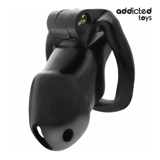 Gabbia di castità Midnight Cell ADDICTED TOYS LOCKED taglia M con serratura e anelli regolabili