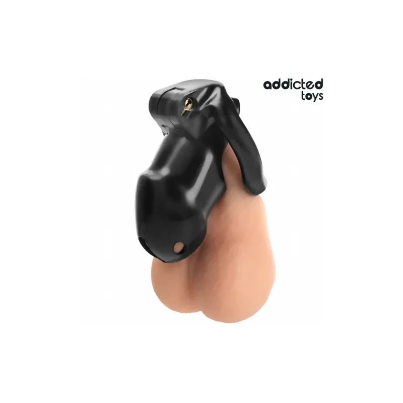 Midnight Cell chastity cage ADDICTED TOYS LOCKED size M with lock and adjustable rings