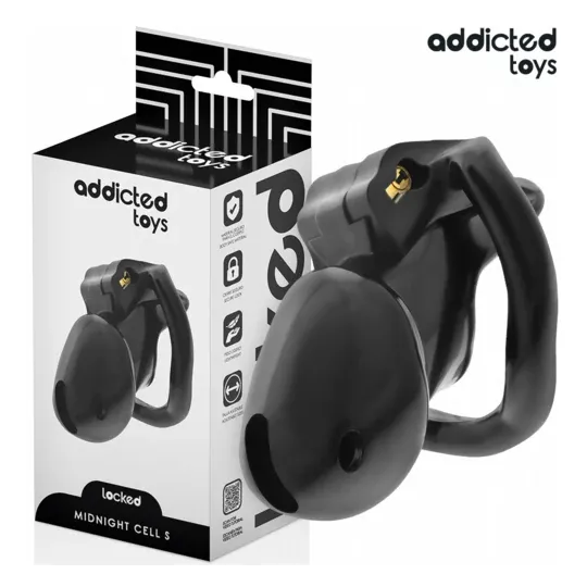 Gabbia di castità bloccabile Addicted Toys Locked MINDNIGHT taglia S vista d'insieme