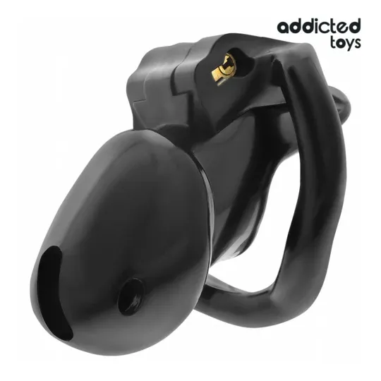 Verschließbarer Keuschheitskäfig Addicted Toys Locked MINDNIGHT Größe S Gesamtansicht