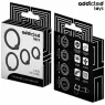 Set of 4 silicone cock rings Addicted Toys, pressure levels 33-44mm, for enhanced stamina