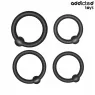 Set von 4 Silikon-Penisringen Addicted Toys, Druckstufen von 33-44mm, für intensive Stimulation