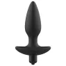 ADDICTED TOYS plug anale vibrante nero silicone medicale massaggiatore prostata vista frontale