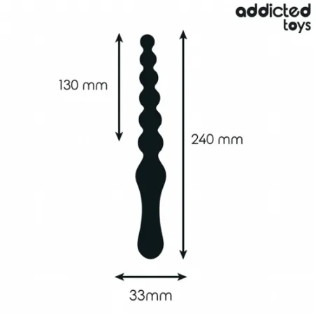 ADDICTED TOYS Masseur anal progressif 24 cm en silicone médical – vue d'ensemble du produit