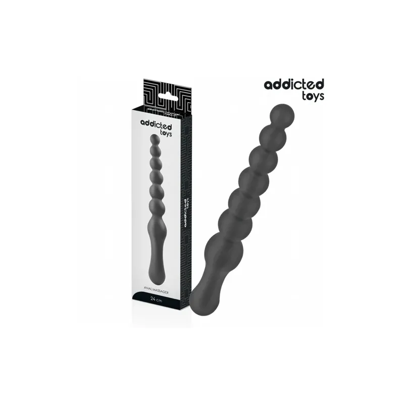 ADDICTED TOYS Massaggiatore anale progressivo 24 cm in silicone medicale – vista d'insieme