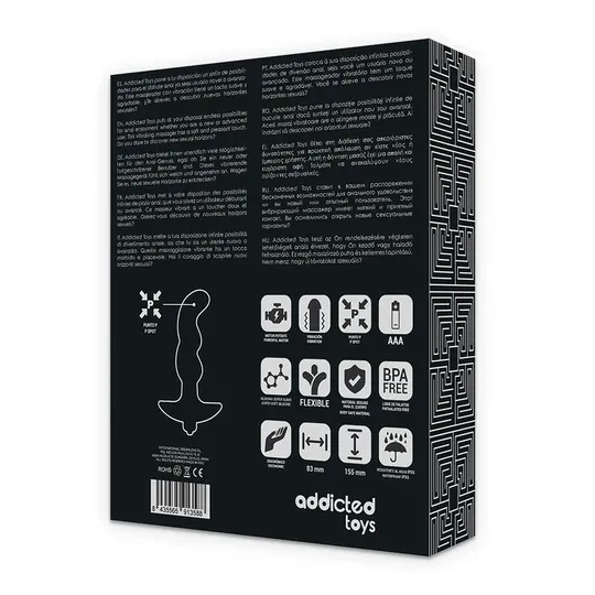 Massaggiatore prostatico vibrante silicone medicale ADDICTED TOYS vista intera