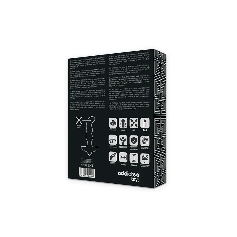 Masseur anal vibrant silicone médical ADDICTED TOYS vue entière prostate