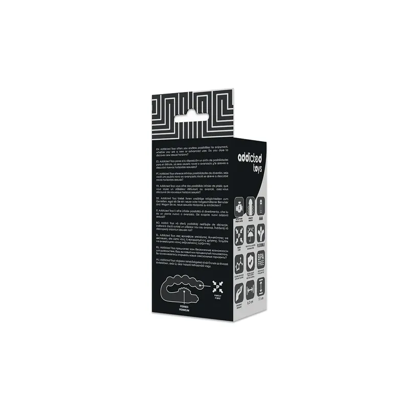 Masseur anal vibrant Addicted Toys silicone noir pour prostate - taille compacte