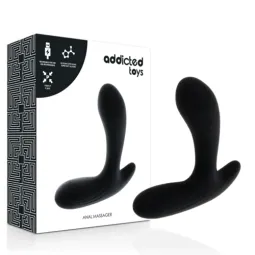 Addicted Toys black rechargeable anal vibrator USB 30 functions silicone massager