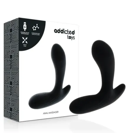 Masseur anal vibrateur Addicted Toys noir rechargeable USB 30 fonctions en silicone