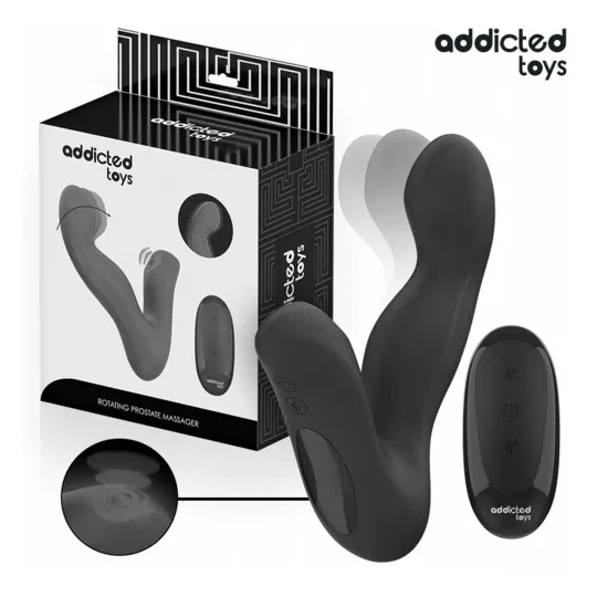 Masseur de prostate oscillant Addicted Toys en silicone violet avec télécommande mode pulsation