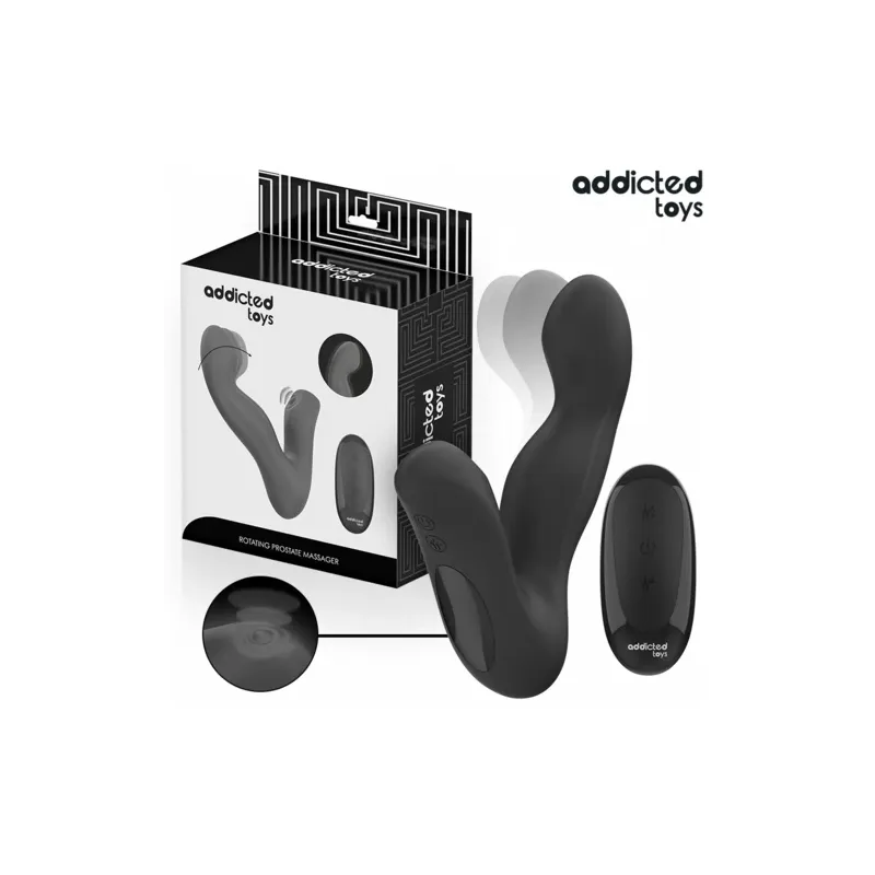 Masajeador prostático oscilante Addicted Toys de silicona morada con mando a distancia modo pulsación recargable" }, { "fr": "Vu