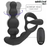 Masseur de prostate rotatif Addicted Toys en silicone médical noir avec télécommande