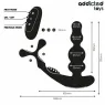 Massaggiatore prostatico rotante Addicted Toys in silicone medico nero con telecomando