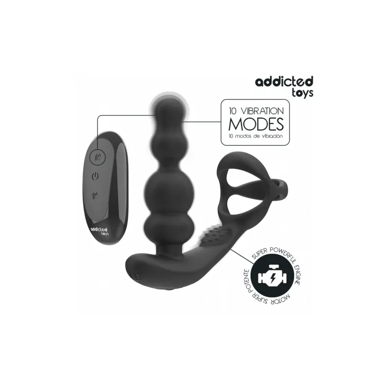 Masajeador prostático rotatorio Addicted Toys de silicona médica negra con mando a distancia" } }, { "id_image": 1980, "alt": { 