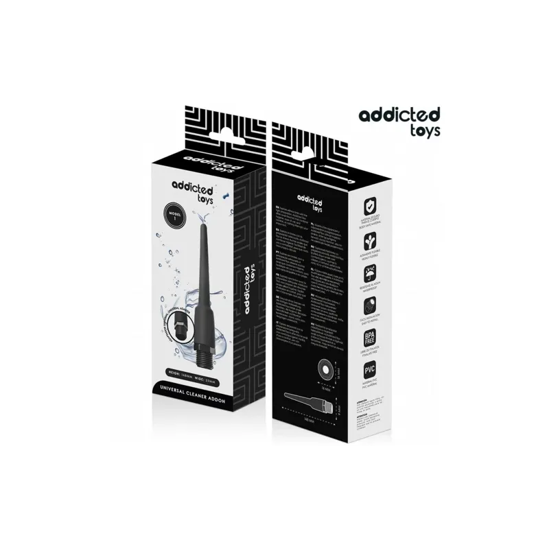 Addicted Toys doccia anale in silicone morbido con adattatore universale per doccia, igiene intima, lunghezza 148mm