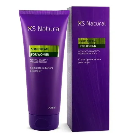 Crema snellente naturale 500 COSMETICS XS 200 ml al burro di karité e principi liporiduttori, confezione bianca