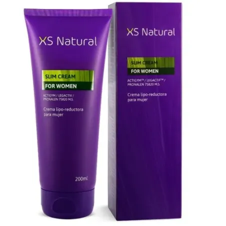Crème minceur naturelle 500 COSMETICS XS 200 ml au beurre de karité et actifs lipo-réducteurs, flacon blanc