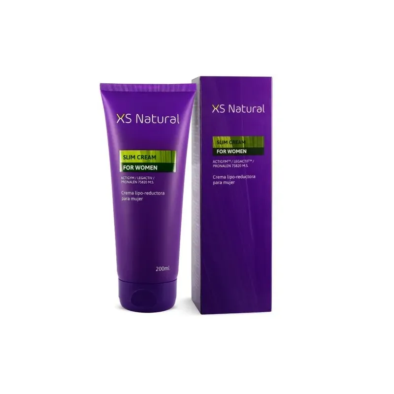 Crema snellente naturale 500 COSMETICS XS 200 ml al burro di karité e principi liporiduttori, confezione bianca