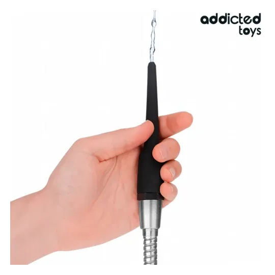 Addicted Toys nettoyant anal silicone doux avec adaptateur universel pour douche, hygiène intime homme, longueur 148mm