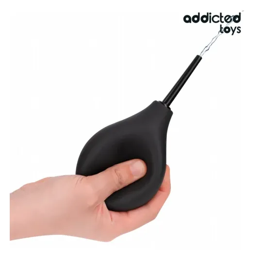 Doccia anale da viaggio 220 ml Addicted Toys vista d'insieme pera ergonomica