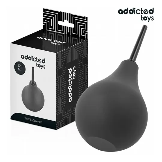 Doccia anale da viaggio 220 ml Addicted Toys vista d'insieme pera ergonomica