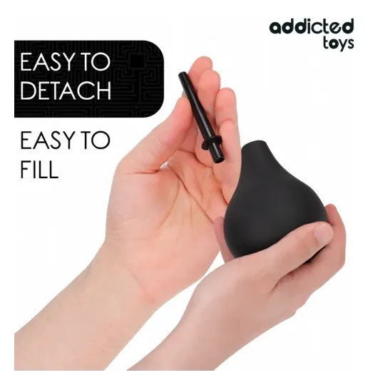 Doccia anale da viaggio 220 ml Addicted Toys vista d'insieme pera ergonomica