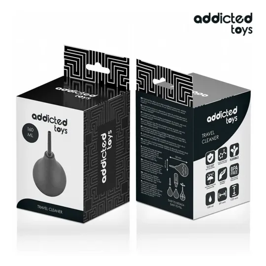 Travel anal cleanser Addicted Toys 160ml flexible bulb front view