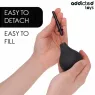 Addicted Toys nettoyant anal Travel Size 90 ml en silicone transparent, vue de face - poire anale compacte pour hygiène