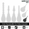 Addicted Toys anal cleanser Travel Size 90 ml clear silicone, front view - compact anal bulb for hygiene