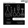 Addicted Toys pulitore anale Travel Size 90 ml in silicone trasparente, vista frontale - pera anale compatta per igiene