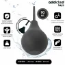 Addicted Toys pulitore anale Travel Size 90 ml in silicone trasparente, vista frontale - pera anale compatta per igiene