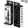 Addicted Toys anal douche with universal adapter, black silicone, model 2 - main view